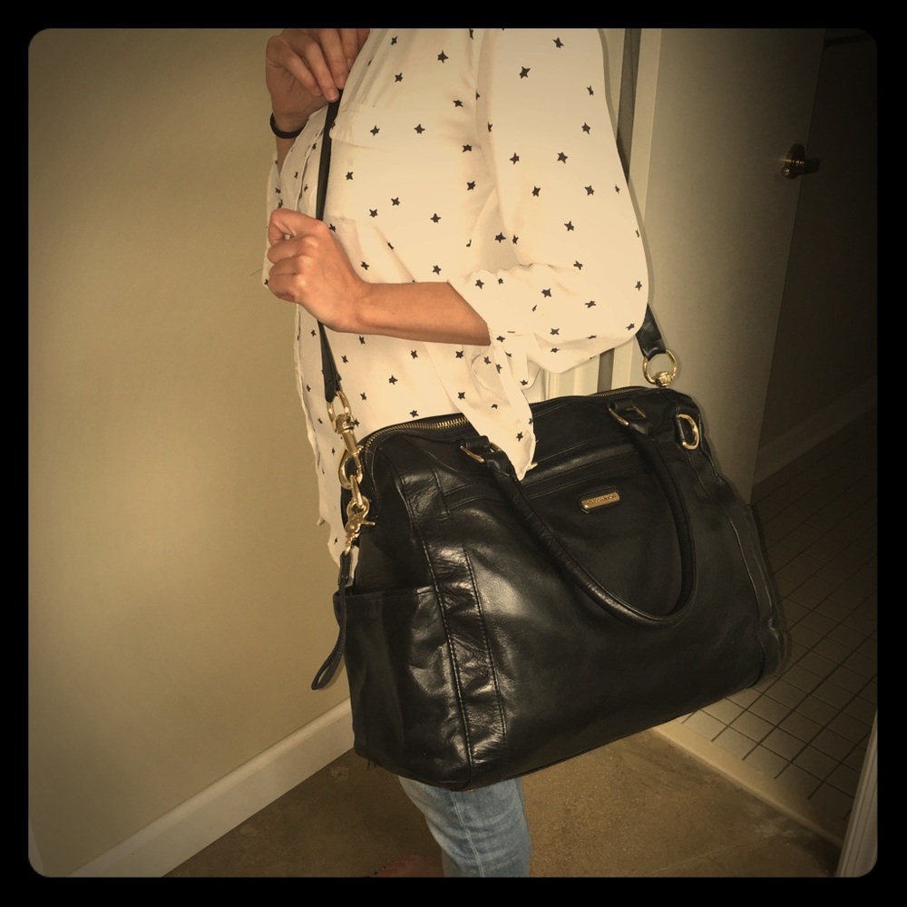 Rebecca Minkoff Diaper Bag - Black Leather
